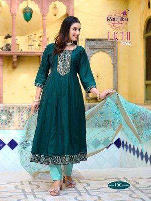 Radhika Lifestyle Lichi Vol 1 Roman Silk Readymade  Anarkali gown  Wholesale Rate  readymade suit catalogs