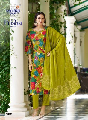 Radhika Lifestyle  Prisha Vol 1 Kurti Pant Dupatta Collection  readymade suit catalogs