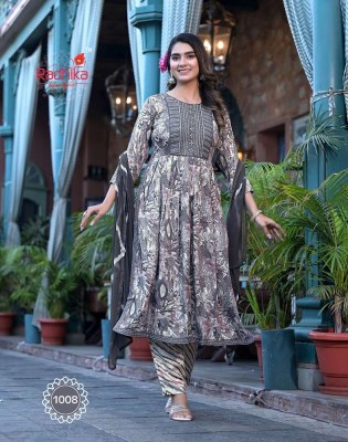 Radhika Lifestyle Resham Vol 1 Nyra Cut Wholesale Kurti catalogue Surat  kurtis catalogs