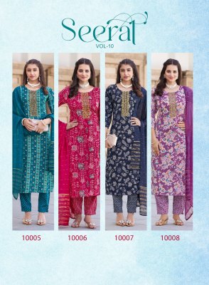 Radhika Lifestyle Seerat Vol 10 Kurti Pant Dupatta Collection wholesale Sale  readymade suit catalogs