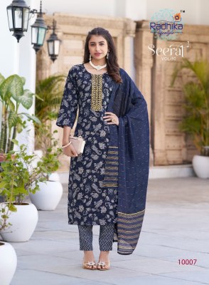 Radhika Lifestyle Seerat Vol 10 Kurti Pant Dupatta Collection wholesale Sale  readymade suit catalogs