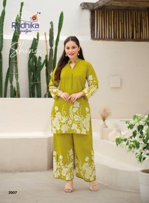 Radhika Lifestyle Shine Vol 2 Cord Set  Pure Cotton Plazo Suit Wholesale  co ord set catalogs