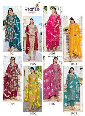 Radhika Lifestyle Suhag Vol 1 Berlin Work Suits with Nazmeen Dupatta readymade suit catalogs