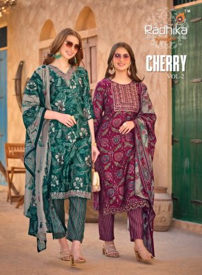 Radhika Lifestyle by cherry vol 2 fancy modal muslin printed kurti pant and dupatta catalogue Radhika Lifestyle
