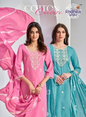 Radhika lifestyle by Cotton culture vol 1 fancy embroidered  readymade suit catalogue at low rate Radhika Lifestyle