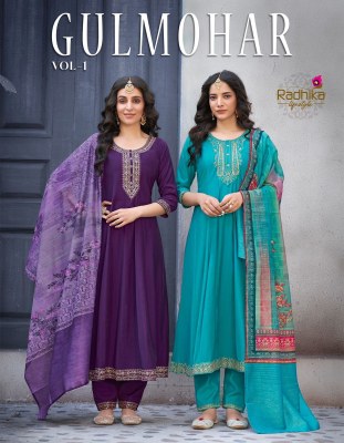 Radhika lifestyle by GUlmohar vol 1 designer anarkali suit catalogue at amaviexpo fancy Anarkali suit catalogs