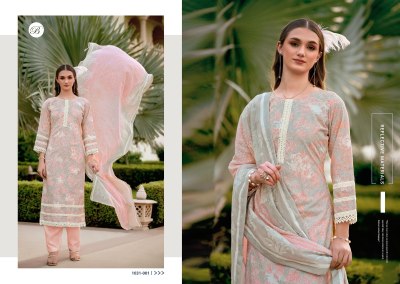 Raha by Belliza Pure Cotton Digital printed lace work dress material catalogue at low price salwar kameez catalogs
