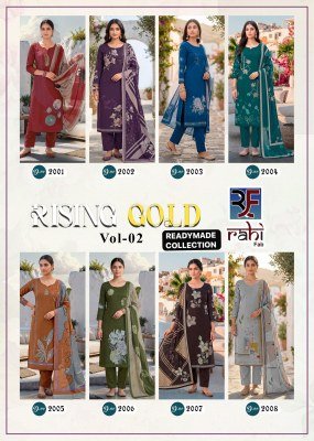 Rahi Fab Rising Gold Vol-2 Cotton Kurti Pant Dupatta Set kurti pant with dupatta Catalogs