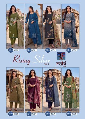 Rahi Fab Rising Silver Vol-4 Pure Lawn Cotton Dress Material dress material catalogs