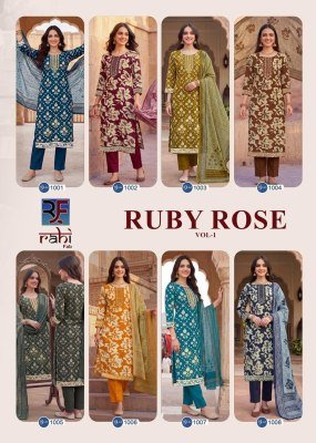 Rahi Fab Ruby Rose V-1 Organic Printed Cotton Dress Material Collection dress material catalogs