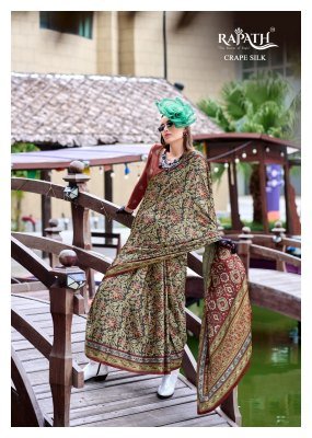 RajPath Fabrics Next Generation Pure Satin Silk Ajrakh Print Saree  sarees catalogs