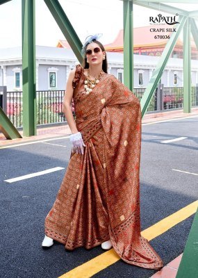 RajPath Fabrics Next Generation Pure Satin Silk Ajrakh Print Saree  sarees catalogs