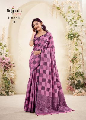  Rajpath Fabrics Redium Silk Linen Silk Saree Catalogue Pcs Wholesale Rate  sarees catalogs