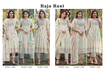 Raja rani present cotton printed heavy embroidered readymade suit catalogue at wholesale price readymade suit catalogs
