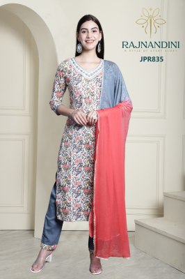 Rajnandini by Jainam Overseas Angel trendy printed jaipuri readymade suit catalogue at low rate Amavi