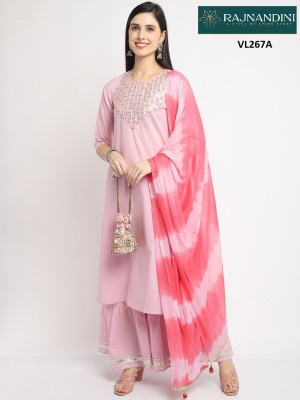 Rajnandini by Jainam pure cotton jaipuri work kurti pant and dupatta catalogue at low rate readymade suit catalogs