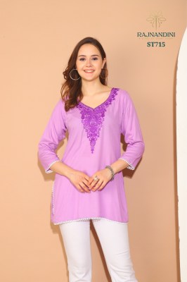 Rajnandini by Saamya reyon embroidered Solid Color Tunic with Embroidery western wear catalogue Amavi