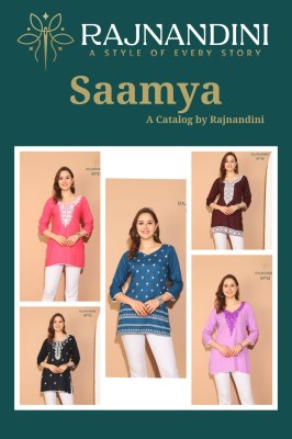 Rajnandini by Saamya reyon embroidered Solid Color Tunic with Embroidery western wear catalogue western wear catalogs