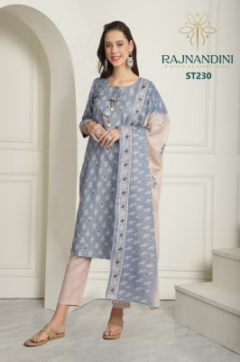 Rajnandini by bela special cotton printed kurti with pant and dupatta catalogue at amaviexpo readymade suit catalogs