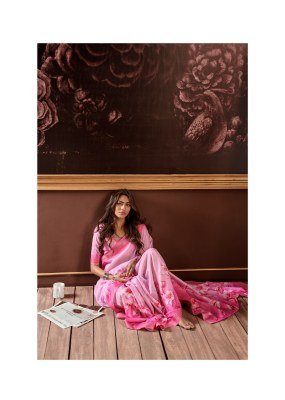 Rajpath fabric by gangotri luanch amazing floral design  pure handloom digital print saree catalog at wholesale price sarees catalogs