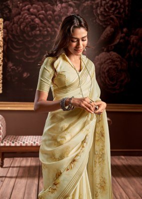 Rajpath fabric by gangotri luanch amazing floral design  pure handloom digital print saree catalog at wholesale price sarees catalogs