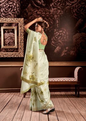 Rajpath fabric by gangotri luanch amazing floral design  pure handloom digital print saree catalog at wholesale price sarees catalogs