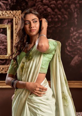 Rajpath fabric by gangotri luanch amazing floral design  pure handloom digital print saree catalog at wholesale price sarees catalogs