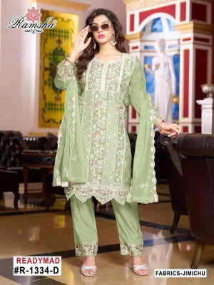 Ramsha R 1334 Premium Jimi Chu Suit Set with Stitched Silk Pants And Matching Dupatta Wholesale kurtis catalogs