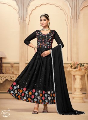 Rang rasiya Faux georgette heavy embroidered flared kurti catalogue at affordable rate fancy Anarkali suit catalogs