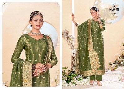 Rangat by Naari pure jequared unstitched dress material only on amavi expo salwar kameez catalogs