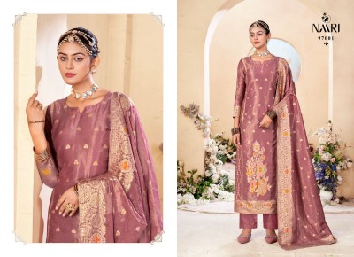 Rangat by Naari pure jequared unstitched dress material only on amavi expo salwar kameez catalogs