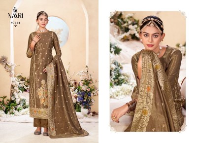 Rangat by Naari pure jequared unstitched dress material only on amavi expo salwar kameez catalogs