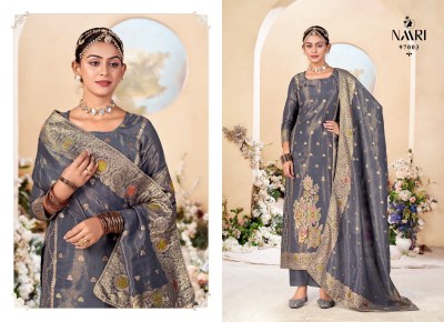 Rangat by Naari pure jequared unstitched dress material only on amavi expo salwar kameez catalogs