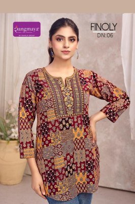 Rangmaya Finoly Cotton 60 60 Tunic Short Top for Women kurtis catalogs