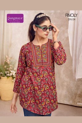 Rangmaya Finoly Cotton 60 60 Tunic Short Top for Women kurtis catalogs