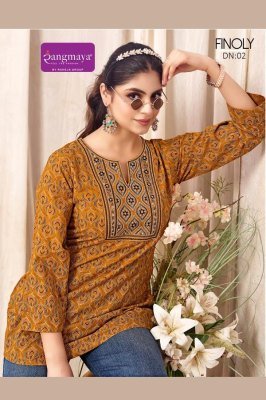 Rangmaya Finoly Cotton 60 60 Tunic Short Top for Women kurtis catalogs