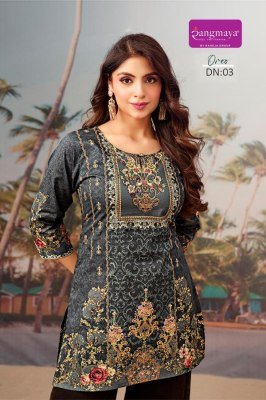 Rangmaya Oreo Cotton Digital Print Tunic Top kurtis catalogs