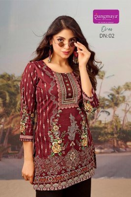 Rangmaya Oreo Cotton Digital Print Tunic Top kurtis catalogs