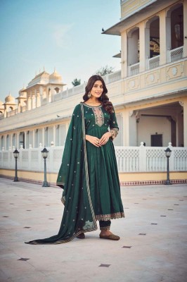 Rangoon Aabhushan Fancy Silk Readymade Anarkali Suits Wholesale Rate  readymade suit catalogs