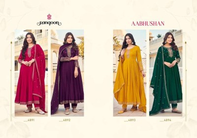 Rangoon Aabhushan Fancy Silk Readymade Anarkali Suits Wholesale Rate  readymade suit catalogs