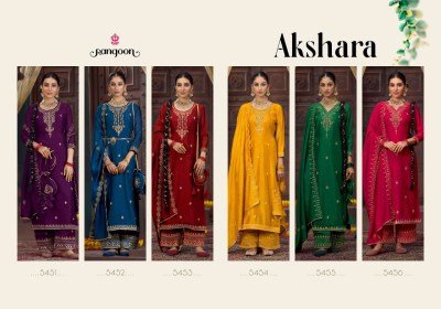 Rangoon Akshara Silk 3 Piece Set kurti pant with dupatta with Fancy Work Lace Pant And Heavy Silk Dupatta Wholesale kurti pant with dupatta Catalogs