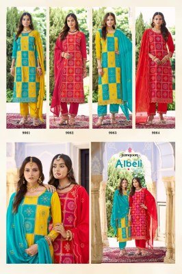 Rangoon Albeli Vol 2 Silk Kurti Set Fancy Work Top with Inner Lace Pant And  Embroidered Silk Dupatta Wholesale kurti pant with dupatta Catalogs