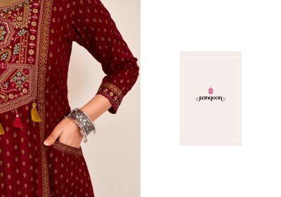 Rangoon Angel Rayon Embroidered Kurti Set with Mirror Work & Naznin Dupatta (M–3XL) readymade suit catalogs