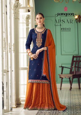 Rangoon Apsara Vol 08 Designer Jam Silk Handwork Kurti with Viscose Jacquard Ghaghra And Chinon Dupatta Wholesale kurtis catalogs
