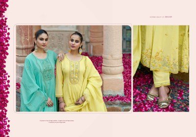Rangoon Chakori Anarkali Kurti Pant Set with Chanderi Dupatta (M–3XL) wholesale catalogs