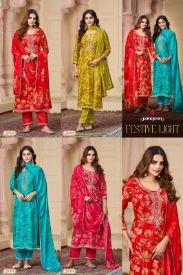 Rangoon Festive Light Pure Viscose Suit Set Digital Print & Khatli Work readymade suit catalogs