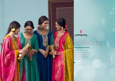 Rangoon Gunjan Vol 03 Women Silk Anarkali Suit with Embroidery  Pant And Heavy Jacquard Dupatta Wholesale kurtis catalogs