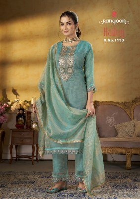 Rangoon HAILEY Salsa Hand Mirror Work 3-Piece Suit with Dupatta kurti pant with dupatta Catalogs