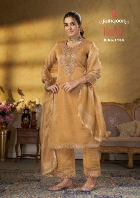 Rangoon HAILEY Salsa Hand Mirror Work 3-Piece Suit with Dupatta kurti pant with dupatta Catalogs
