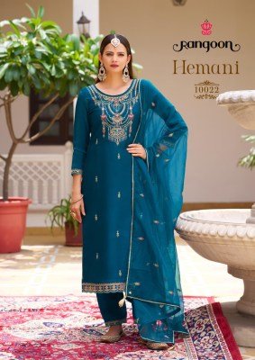 Rangoon Hemani Silk Satin Kurti Set with Organza Dupatta Wholesale Fancy Work Collection Wholesale Product kurtis catalogs